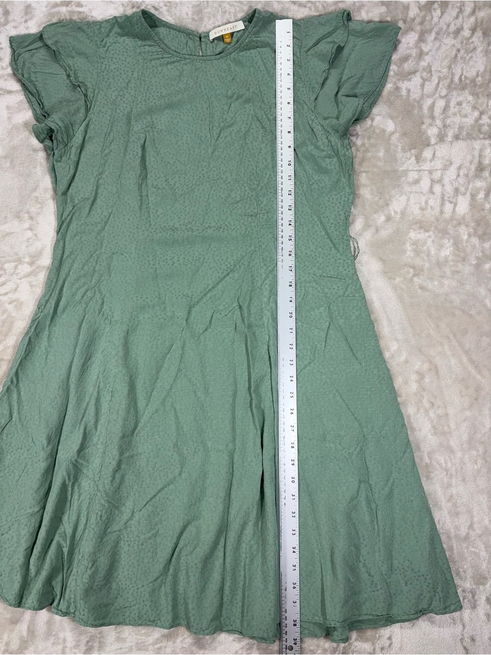 Downeast Sage Green Flutter Sleeve Textured Midi Dress XL - Picture 11 of 13